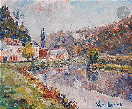 Village en bord de rivière