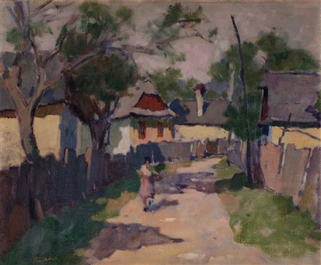 WOMAN WITH A WALKING BASKET