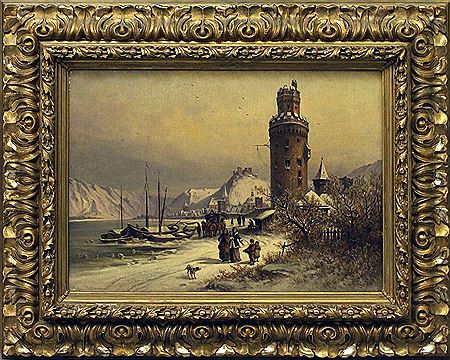 Winterbild aus dem 17ten. Jahrhundert Motiv aus Oberwesel