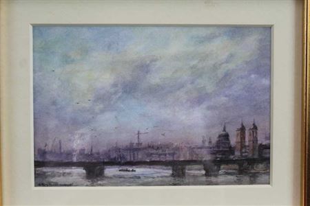 Cannon Street and St Paul's from the Thames