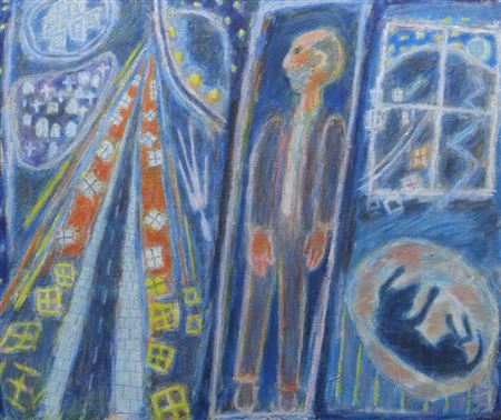 'Figure and Surroundings' by Ernest Zobole - Auction record, sale price, and art valuation. Compare with similar artists and explore comparable artworks.