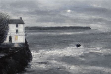 View of Laugharne and Dylan Thomas' Boathouse by Peter John Jones - Auction record, sale price, and art valuation. Compare with similar artists and explore comparable artworks.