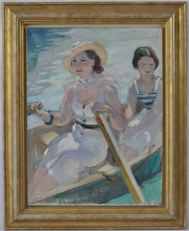 Deux femmes sur une barque