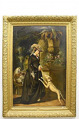 Portrait de gentille dame de retour d'une balade à cheval