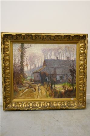 "Chemin de Campagne à Contre Jour avec Poules"