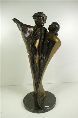 "Ange et Arlequin" by Betty Wachsstock - Auction record, sale price, and art valuation. Compare with similar artists and explore comparable artworks.