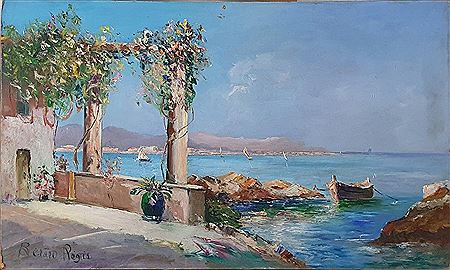 Terrace by the sea by Louis Bissinger - Auction record, sale price, and art valuation. Compare with similar artists and explore comparable artworks.