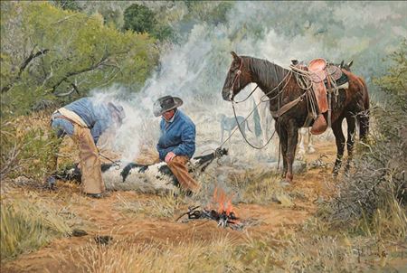 Range Branding by Bill Owen - Auction record, sale price, and art valuation. Compare with similar artists and explore comparable artworks.