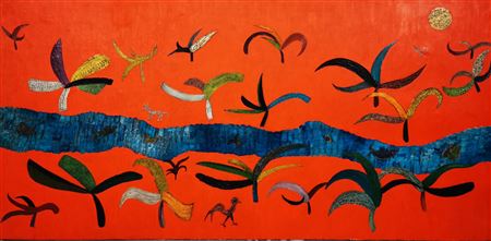 The blue river. by Paul Maik - Auction record, sale price, and art valuation. Compare with similar artists and explore comparable artworks.