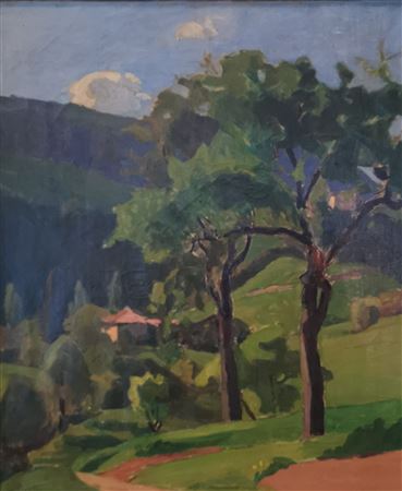 Paysage ensoleillé à la maison.