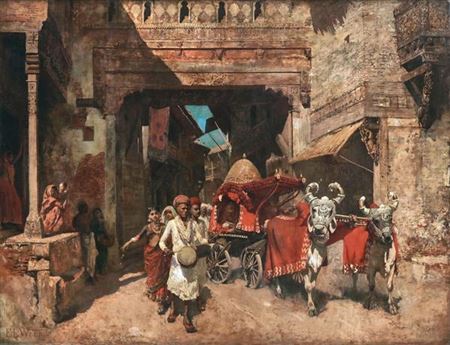 A Wedding Procession - Ahmedabad, India by Edwin Lord Weeks - Auction record, sale price, and art valuation. Compare with similar artists and explore comparable artworks.