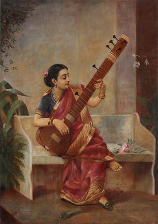 Music Hath Charms (Kadambari) by Raja Ravi Varma - Auction record, sale price, and art valuation. Compare with similar artists and explore comparable artworks.