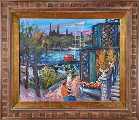 Motif from Operakällaren / café Opera towards Strömbron and the Admiralty on Skeppsholmen in Stockholm