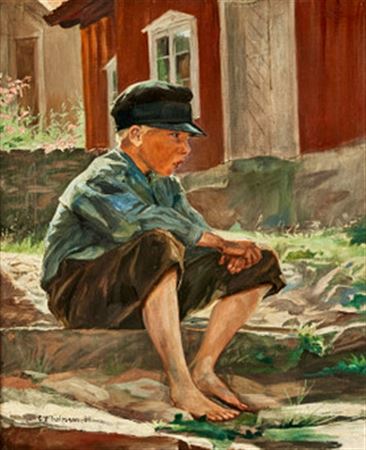 Boy in a visor