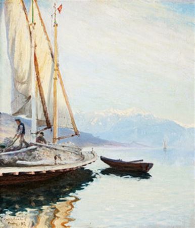 The port of Ouchy, Lake Geneva