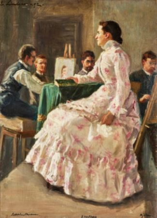 The Academy of Fine Arts' students at work by Emil Lindgren - Auction record, sale price, and art valuation. Compare with similar artists and explore comparable artworks.