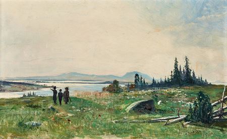 Landscape from Storsjöbygden, with Drommen and Västfjället in the background