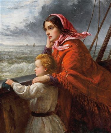England Farewell: The Emigrant's Departure 1864 by Thomas Brooks - Auction record, sale price, and art valuation. Compare with similar artists and explore comparable artworks.