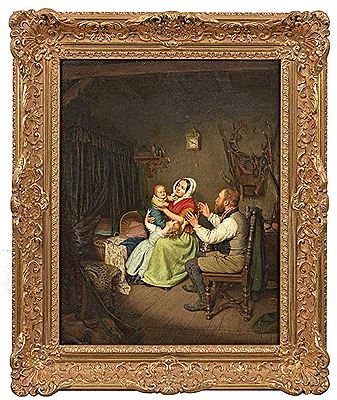 "Familienidyll in der Stube" by Theodor Francken - Auction record, sale price, and art valuation. Compare with similar artists and explore comparable artworks.