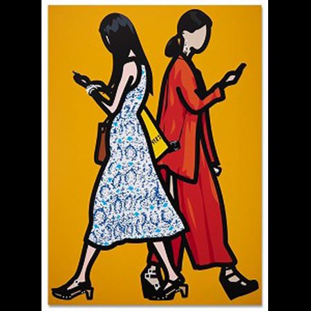 Paisley dress and red gown by Julian Opie - Auction record, sale price, and art valuation. Compare with similar artists and explore comparable artworks.