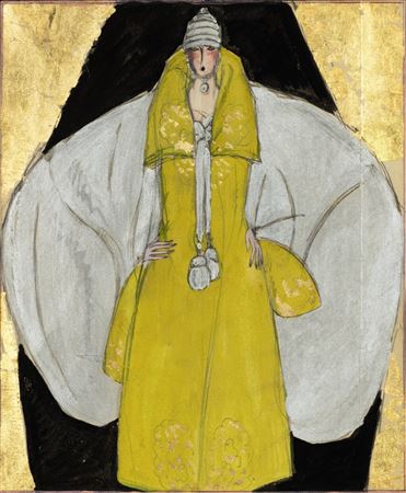 Femme au manteau jaune