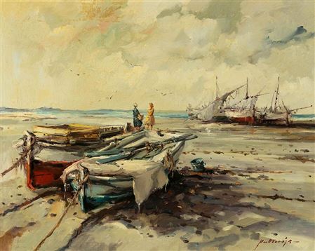 "Boats in the sand"
