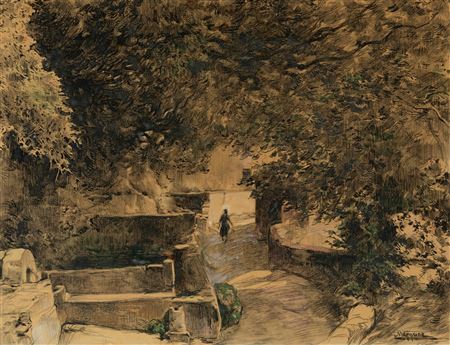 "Landscape with figure"
