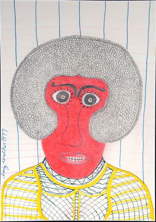 Red Face Portrait.