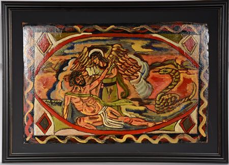 Biblical Story of Angel and Snake.