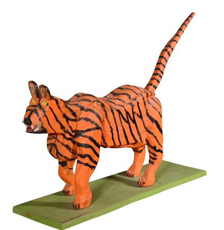 Sample artwork by Noah Kinney (1912 - 1991), known for folk art painting and carving - View similar artists and auction records