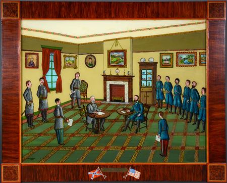 Appomatox - April 9, 1865 Lee Surrenders To Grant by Milton Bond - Auction record, sale price, and art valuation. Compare with similar artists and explore comparable artworks.