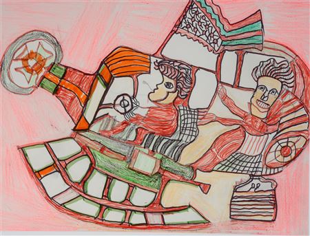 Sample artwork by Henry Speller (1900 - 1996), known for naive genre painting - View similar artists and auction records