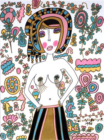 Beautiful Topless Woman.