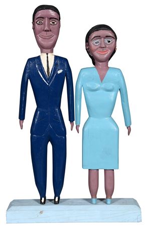 Couple Wearing Blue by George Williams - Auction record, sale price, and art valuation. Compare with similar artists and explore comparable artworks.