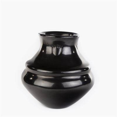 Large Blackware Jar with Bear Claw Designs