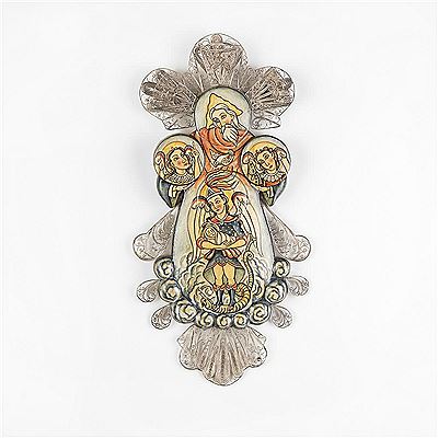 Silver Filigree Retablo of San Miguel Arcángel