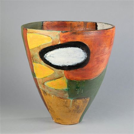Colorful Oversized Pottery Vase