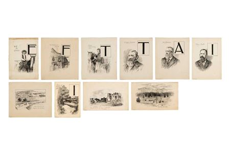 Group of Ten Illustrations from 'The Old Santa Fe Trail'