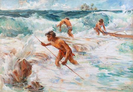 Sample artwork by Guy Huze (1912 - 1997), known for landscape and coastal painting - View similar artists and auction records