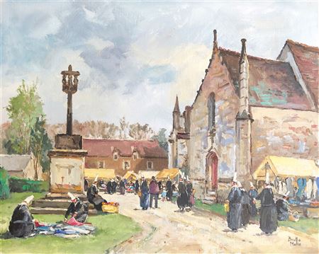 Saint Nicolas des eaux en Plumeliau by Brutta Matta - Auction record, sale price, and art valuation. Compare with similar artists and explore comparable artworks.