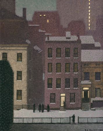 Brownstones in the Evening