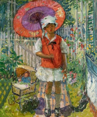 "The Red Parasol, Provincetown"