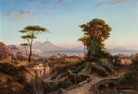 "Mt. Vesuvius and the Bay of Naples, 1860"