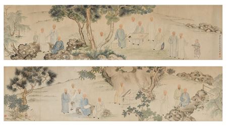 Literati elegant gathering by Qi Gai - Auction record, sale price, and art valuation. Compare with similar artists and explore comparable artworks.