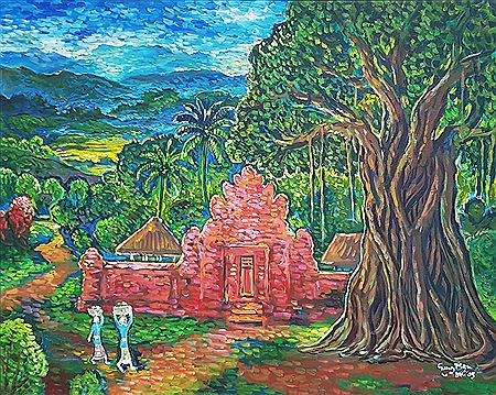 Activity in Front of a Temple by Gusti Nyoman (Gung Man) Widnyana - Auction record, sale price, and art valuation. Compare with similar artists and explore comparable artworks.