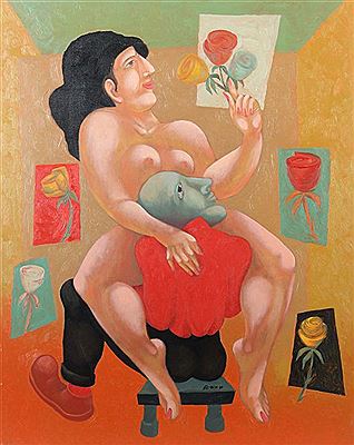 Sample artwork by Victor Popov (Born 1952), known for painting - View similar artists and auction records