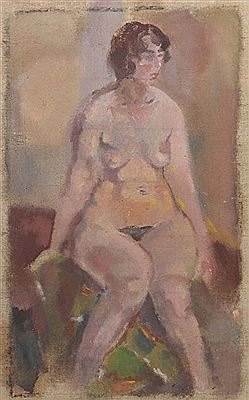 "Sitzender Akt II", Darstellung eines weiblichen Aktes vor neutralem Hintergrund by Manfred Pahl - Auction record, sale price, and art valuation. Compare with similar artists and explore comparable artworks.