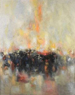 "Salute to Piero" by Walter William Barker Jr - Auction record, sale price, and art valuation. Compare with similar artists and explore comparable artworks.