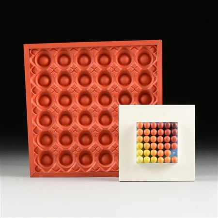 "Vermillion Egg Tray," AND "Spheres on the Lawn: Rainbow Gradients," 1971-1973