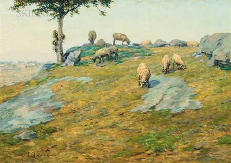 Pasture Land, alternatively titled Sheep Grazing in Landscape